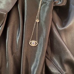 Evil eye diamond accent blue